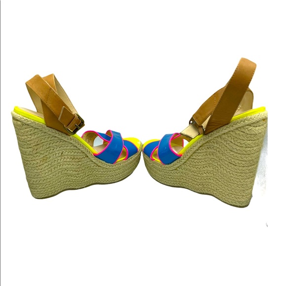 ENZO ANGIOLINI Neon Rope Wedge Heel - Picture 4 of 8